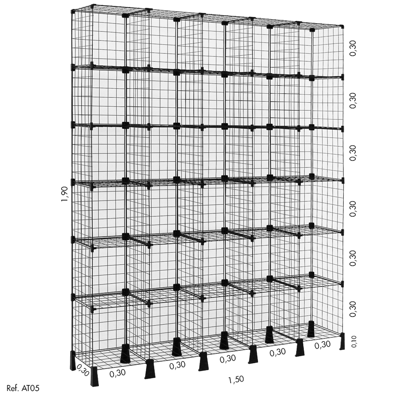 Estante Aramado Modulado 1,50 x 1,90 x 0,30