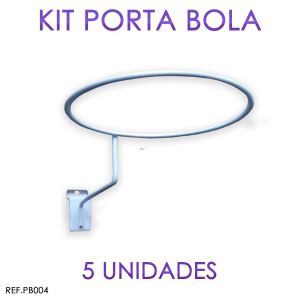 Suporte para Bola Branca Para Painel Canaletado - 5 Unidades