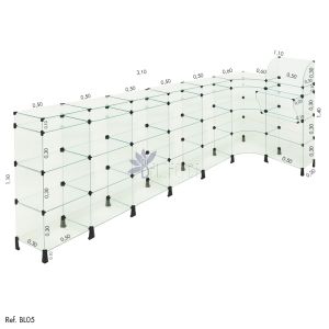 Balcão L Modulado com Caixa 3,10 x 1,10 x 1,10