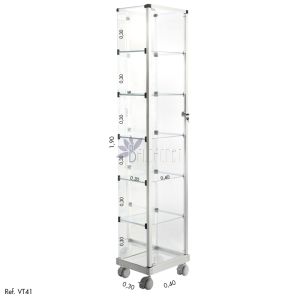 Vitrine Torre Vidro Modulado - 0,40 x 1,90 x 0,30