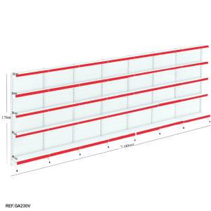 Kit Gondola de Parede AMAPA 7m + 1 Inicial + 6 Continuação - Balcãonet