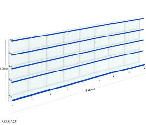 Kit Gondola de Parede AMAPA 8m + 1 Inicial + 7 Continuação - Balcãonet