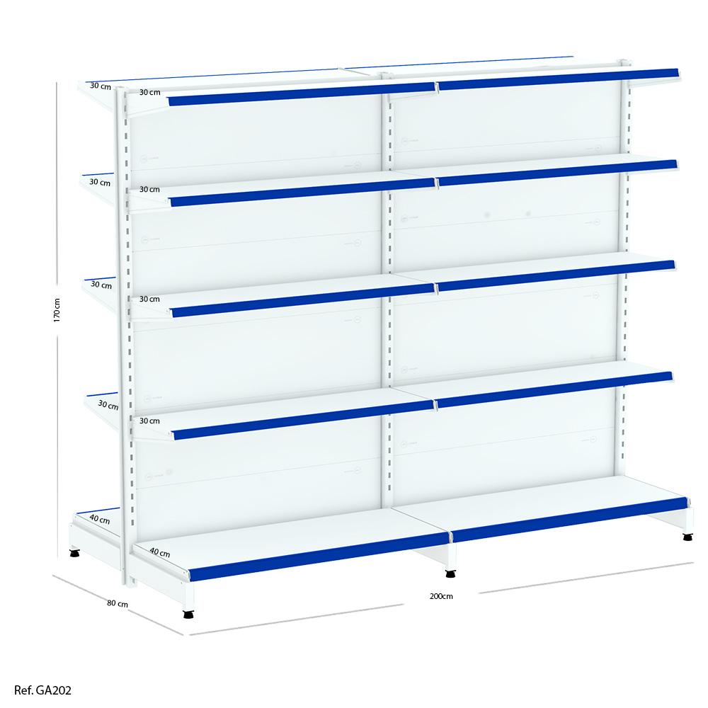 Kit Gondola Flex Centro 2m + 1 Inicial + 1 Continuação