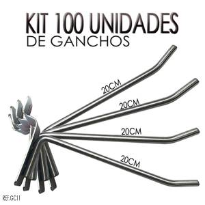 Gancho Zincado 20cm - 100 Peças
